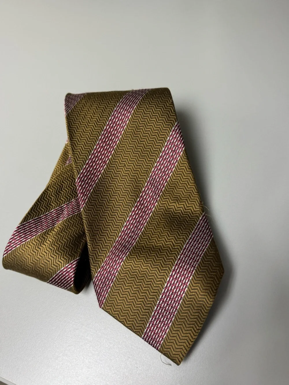 Soprano’s Brown‎ & Pink Striped Men’s Silk Tie